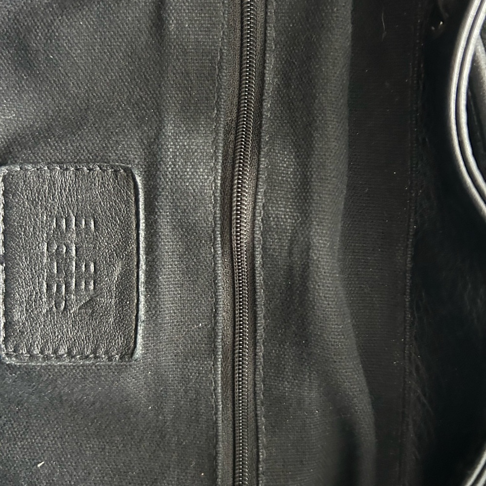 Eileen Fisher Black Leather Backpack with Tassels - Picture 10 of 11